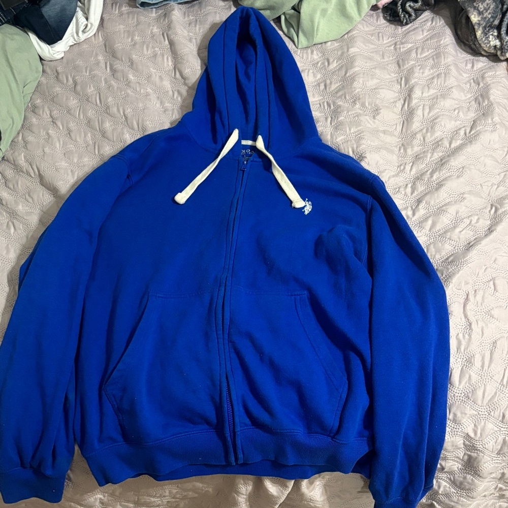 U.S. Polo Assn. Royal Blue Zip-Up Hoodie